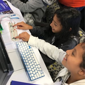 girls with microbit