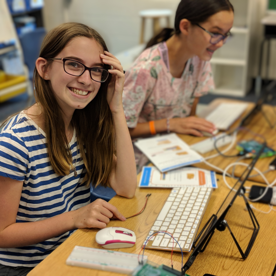 Girl at computer